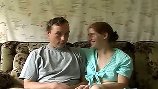 Couple is sweating in their hot passion on the couch
