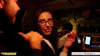 Babe on every side glasses Casey Calvert is fucked by three kinky passenger